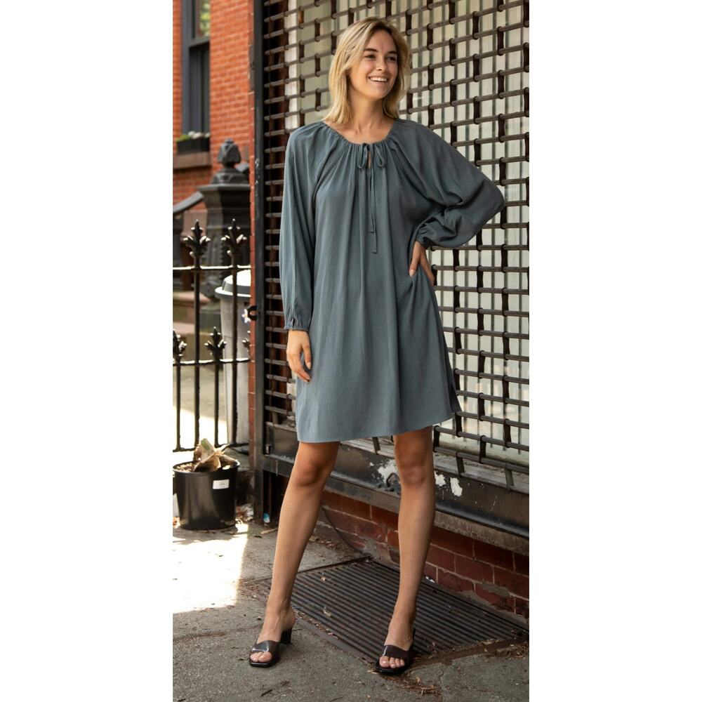 Mimu Maxi Traveler Mini Dress Lagoon Blue Womens Small Medium New Short Shift
